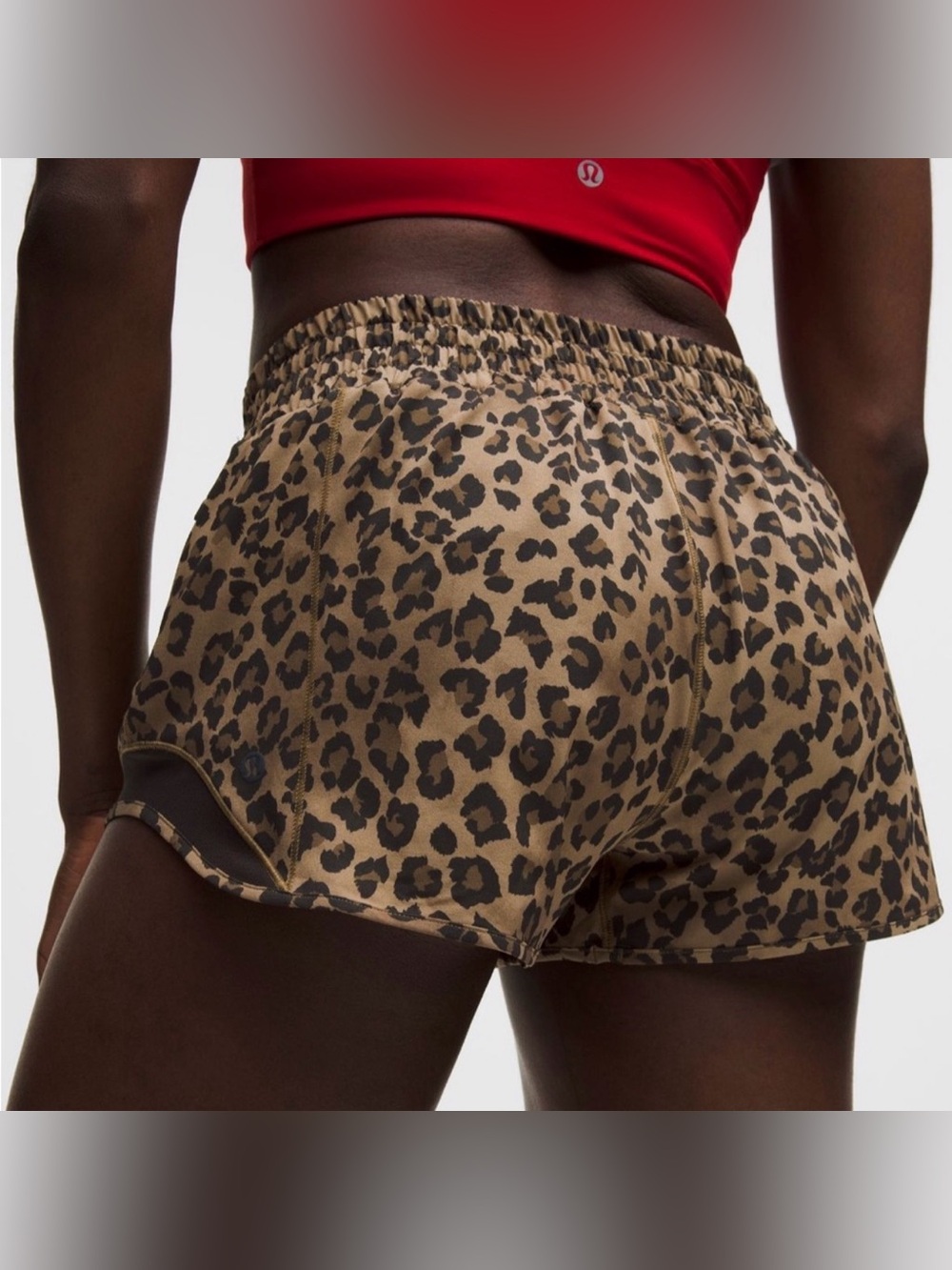 LULULEMON Hotty Hot High-Rise Lined Short 2.5" True Leopard